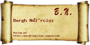 Bergh Nárcisz névjegykártya
